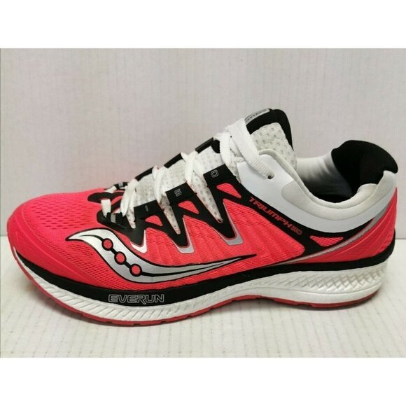 Saucony Women's Triumph Iso 4 Vizi Red/Black/White Running Shoes Size 8.5 Medium - Picture 1 of 6